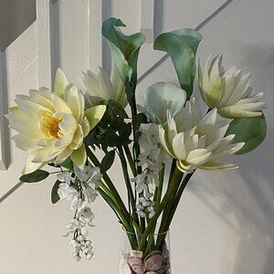 White & Green Flowers